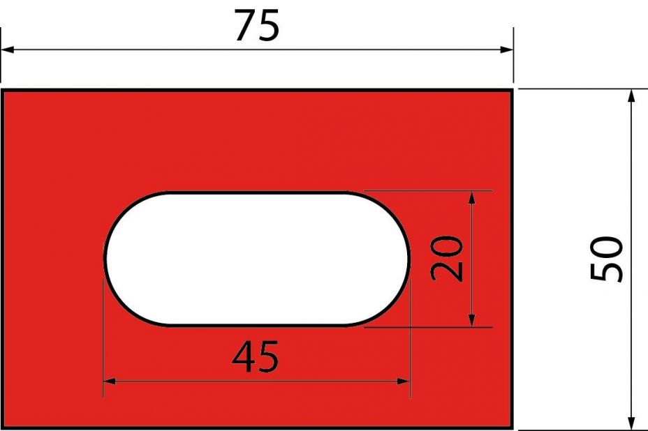 Гибка в полиуретане GMF 75x50x20