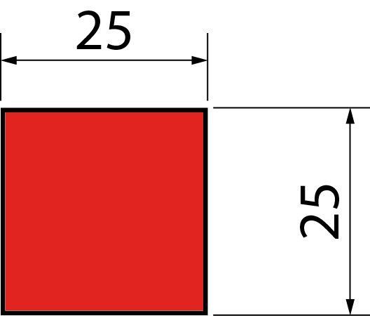 Гибка в полиуретане GM 25x25